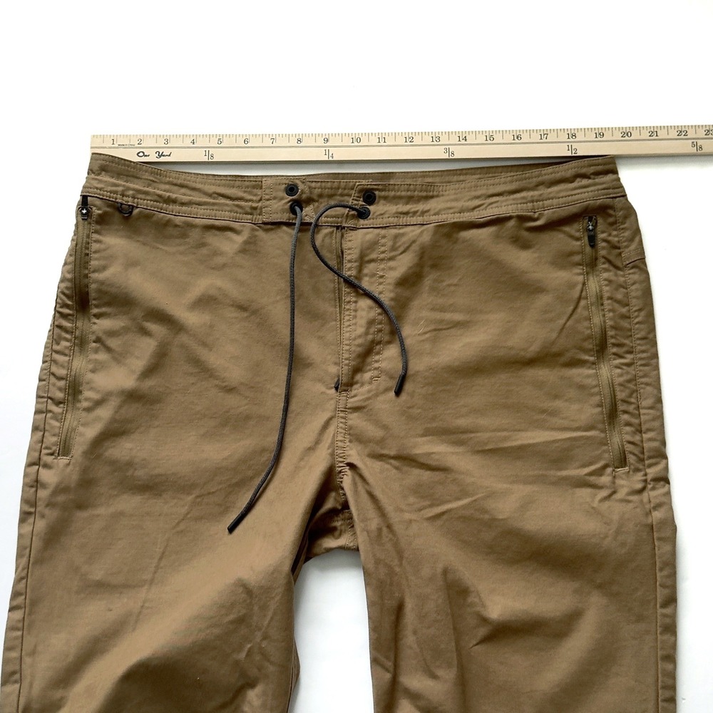 Roark Layover 2.0 Pants Men 36 Khaki Brown Travel Stretch Ventilation Drawstring - Picture 5 of 11